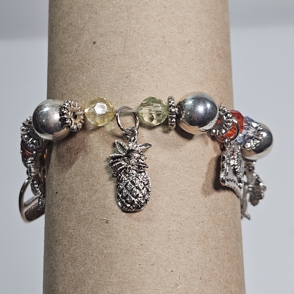 Silver Charm Bracelet with South Carolina themed charms - Picture 3 of 5